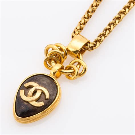 chanel gold cc necklace|pre owned chanel necklace.